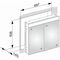 Keuco Spiegelschrank EDITION 400 Einb Sp-hzg 710x650x154mm si-gb-elo A++