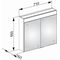Keuco Spiegelschrank EDITION 400 Vorb Sp-hzg 710x650x167mm si-gb-elo A++