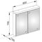 Keuco Spiegelschrank ROYAL REFLEX.2 800x700x150mm sil-gebz-elo A++