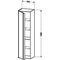 Duravit Hochschrank KETHO 360x500x1800mm Anschlag rechts taupe