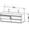 Duravit Waschtischunterbau KETHO 480x1270x475mm basalt matt