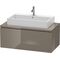 Duravit Konsolenunterschrank L-CUBE 400x1020x547mm flannel grey hochglanz