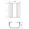 SCHELL Anschlussblende Duschpaneel LINUS Alu-eloxiert, gebürstet 451-950mm