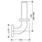 Hewi Reservepapierhalter SERIE 801 n oben gebogen 3 Rollen 358mm aquablau