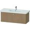 Duravit Waschtischunterbau XBASE 1 Ausz. 448x1130x448mm europäische eiche