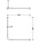 Hewi Vorhangstange d= 2,5cm ES verchromt 887x887mm 18 Ringe
