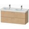 Duravit Waschtischunterbau XBASE 2 Schubkästen 560x1150x458mm eiche natur