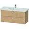 Duravit Waschtischunterbau XBASE 2 Schubkästen 560x1130x448mm eiche natur