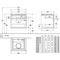 V&B Waschtischunterschrank LEGATO 600x550x500mm m Beleuchtung Glossy White