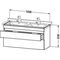 Duravit Waschtischunterbau DURASTYLE 470x1200x618mm eiche terra / weiß matt
