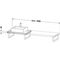 Duravit Konsole BRIOSO 45mm Stärke 2 Ausschnitte weiß hochglanz