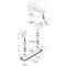 3-Loch Wannenrandarmatur AXOR URQUIOLA DN 15, mit Platte stainless steel optic