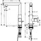 Select-Waschtischmischer AXOR UNO 220 polished black chrome