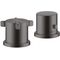 2-Loch Wannenrandarmatur AXOR CITTERIO E DN 15 m Thermostat brushed black chrome