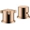 2-Loch Wannenrandarmatur AXOR CITTERIO E DN 15, mit Thermostat polished red gold