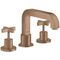 3-Loch-Wannenrandarmatur AXOR CITTERIO DN 15, mit Kreuzgriffen brushed red gold