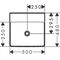 HG Handwaschbecken Xelu Q o Hahnloch ohne Überlauf 500x480mm weiß
