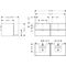 HG Waschtischunterschrank Xevolos E 1370x555x550mm Ko mweiß Fr weiß metallic
