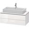 Duravit Waschtischunterbau L-CUBE 1020x477mm 2 Schubk we hgl ES NB mitte