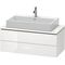 Duravit Waschtischunterbau L-CUBE 1020x477mm 2 Schubk we hgl La ES Ah Mi.