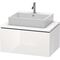 Duravit Waschtischunterbau L-CUBE 820x547mm 1 Ausz. we hgl ES NB mitte