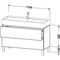 Duravit Waschtischunterbau L-CUBE 1184x459mm 2 Au we ma ES Nussbaum mitte