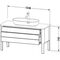 Duravit Waschtischunterbau LUV 1338x570mm 1 Az 1 Schubk we sdm ES Ah Mi