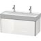 Duravit Waschtischunterbau XSQUARE 984x397x460mm 1 Ausz. we hgl ES Ah mitte
