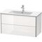 Duravit Waschtischunterbau XSQUARE 1010x560x478mm 2 Schubk we hgl ES NB Mi.