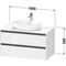 Duravit Waschtischunterbau Ketho.2 1000x568x550mm weiß supermatt