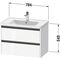 Duravit Waschtischunterbau Ketho.2 784x549x455mm weiß matt