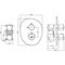 V&B Fertigmontageset ANTAO Therm. m Einw-Meng. 184x221x134mm chrom