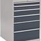 Schubladenschrank H1019xB705xT736mm lichtgrau/grau 6 Schubl.Vollauszug