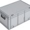 Ku.-Koffer L600xB400xH293mm PP 2 Griffe Schiebeverschluss grau 55l LOCKWEILER