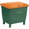Streugutbehälter L790xB605xH775mm 210l HD-PE grün/orange o.Entnahmerutsche