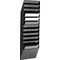 Prospekthalter H1045xB348xT95mm Anz.Fächer 12 A4 quer Polystyrol schwarz DURABLE