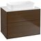 V&B Waschtischunterschrank FINION 800x603x501mm Abdpl Glas wh ma Wln ven