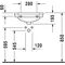 Duravit Handwaschbecken 1930 m ÜL HLB 500x365mm 1 Hahnloch weiß