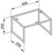 Keuco Bodengestell X-LINE Stahl lackiert, 460x255x360mm Inox