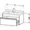 Duravit Waschtischunterbau KETHO 465x650x410mm graphit matt