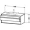 Duravit Waschtischunterbau KETHO 550x1200x496mm graphit matt