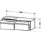 Duravit Waschtischunterbau KETHO 550x1400x426mm WT rechts graphit matt