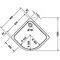 Duravit Viertelkreis-Duschwanne D-CODE mit Antislip, weiß 900x900x85mm