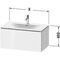 Duravit Waschtischunterbau L-CUBE 400x820x481mm taupe supermatt