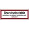 Hinweisschild Brandschutztür verkeilen 297x105mm Folie