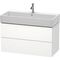 Duravit Waschtischunterbau L-CUBE 984x459mm 2 Schubk we s-matt ES NB mitte