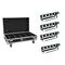 EUROLITE Set 4x AKKU Bar-6 QCL + Flightcase mit Ladefunktion