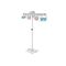 EUROLITE Set LED KLS Laser Bar FX-Lichtset weiß + BPS-2 Boxenhochständer weiß