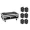 EUROLITE Set 6x AKKU IP UP-4 Plus HCL Spot WDMX + Case mit Ladefunktion