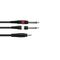 OMNITRONIC Adapterkabel 3,5 Klinke/2xKlinke 1m sw
